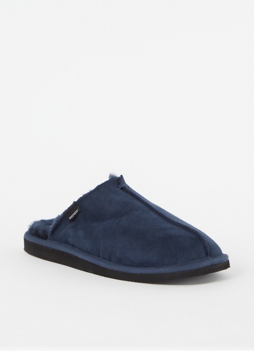 Shepherd Hugo pantoffel van schapenleer - voorkant 5 royalblauw