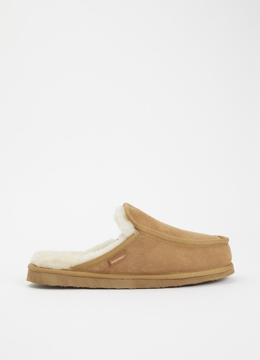 Shepherd Wilmer pantoffel van schapensuède - voorkant 5 cognac