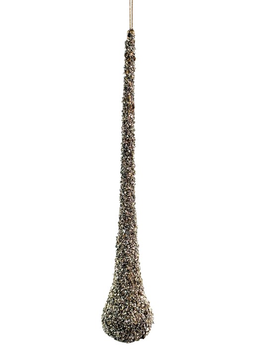 Shishi Glitter Drop kersthanger 15 cm