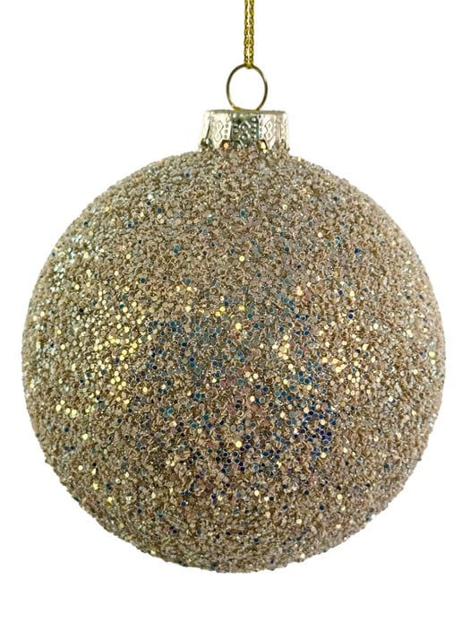 Shishi Glitter kerstbal 10 cm
