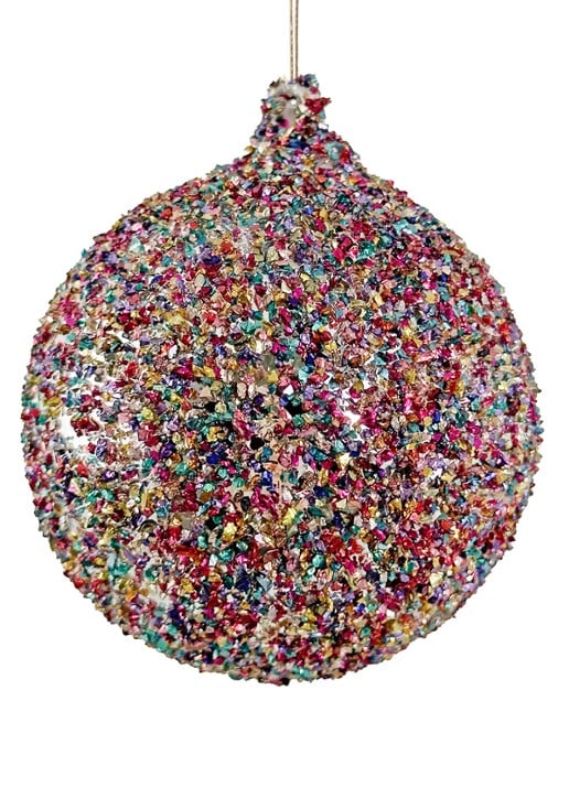 Shishi Glitter kerstbal 8 cm