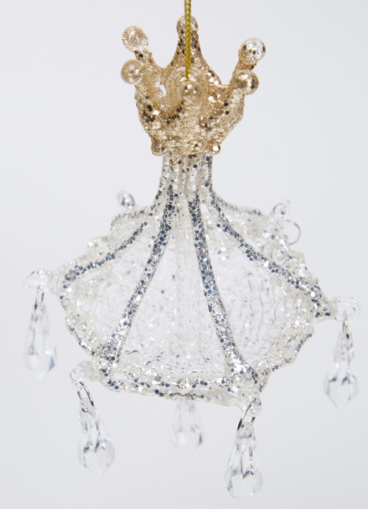 Shishi Kroonluchter kersthanger 16 cm - detail 3 goud
