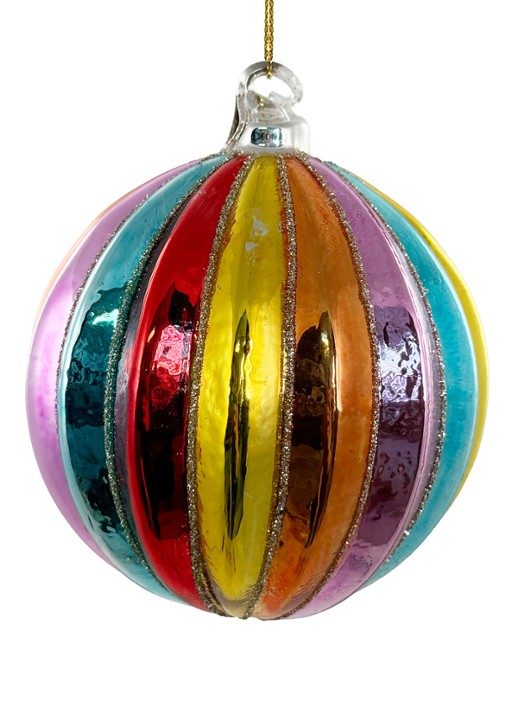 Shishi Lined kerstbal 10 cm