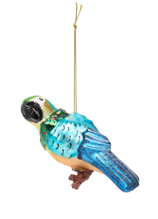Shishi Papegaai kersthanger 13 cm