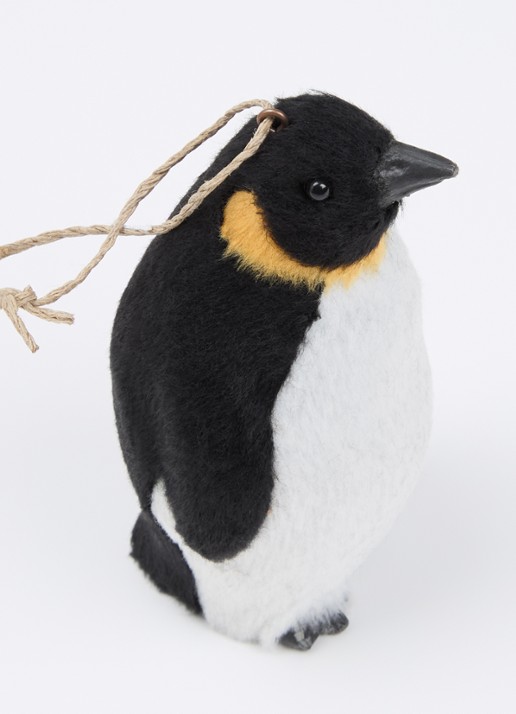 Shishi Pinguin kersthanger 11 cm - detail wit