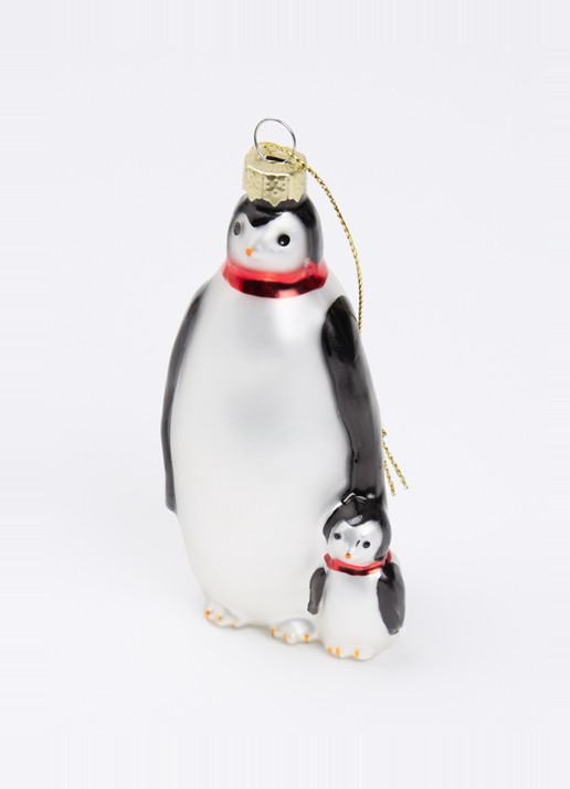 Shishi Pinguins kersthanger 11 cm - detail wit