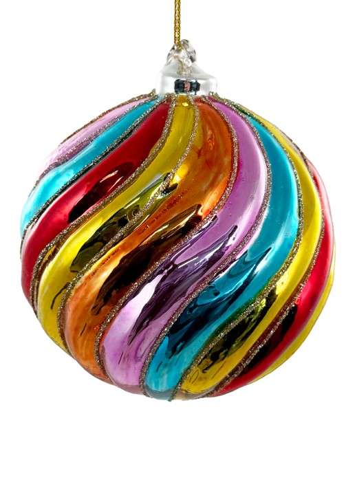 Shishi Swirl kerstbal 10 cm
