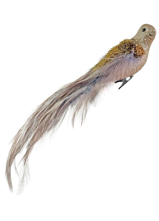 Shishi Vogel kerstornament met clip 25 cm