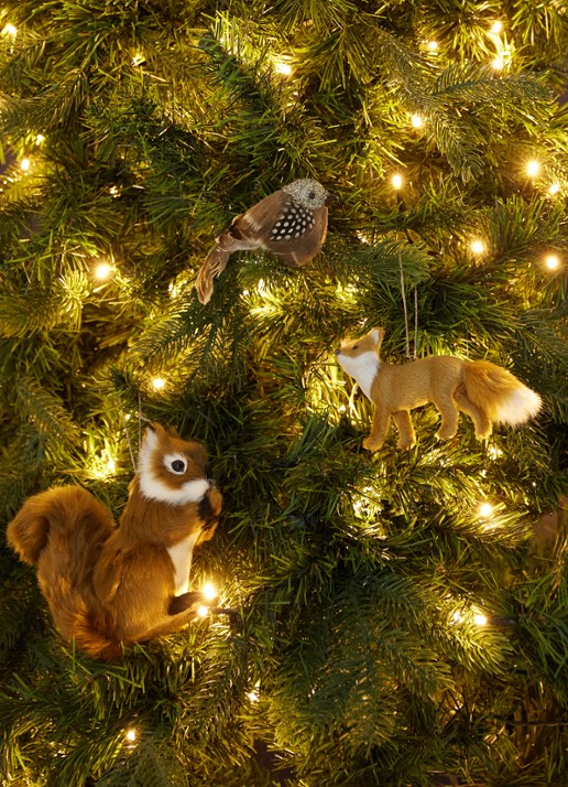 Shishi Vogel ornament 12 cm - voorkant 2 bruin
