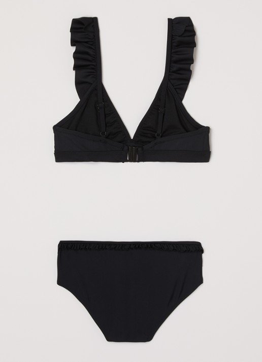 Shiwi Bella bikiniset met ruches - voorkant 2 zwart