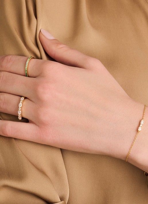 Sif Jakobs Ellera Ovale armband verguld - voorkant 2 goud