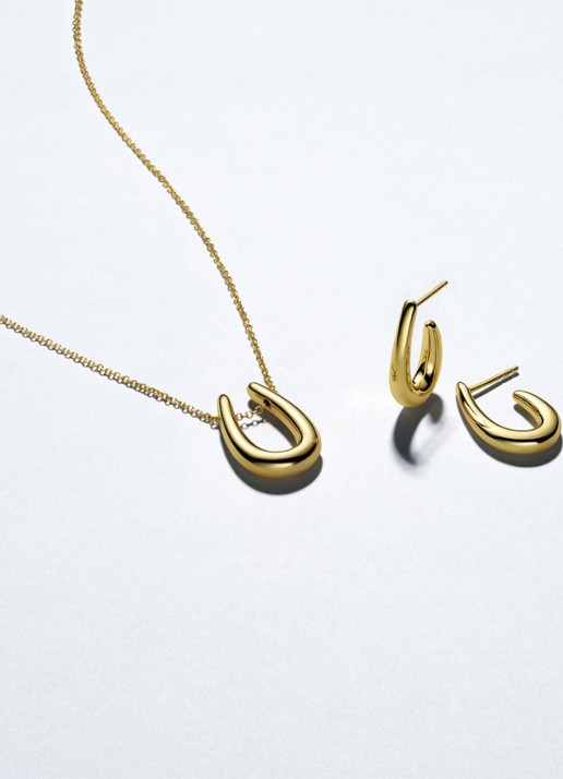 Sif Jakobs Goccia Pianura oorstekers verguld - detail 3 goud