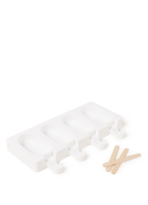 Silikomart Mini Classic vorm voor ijs 4 stuks  - voorkant wit