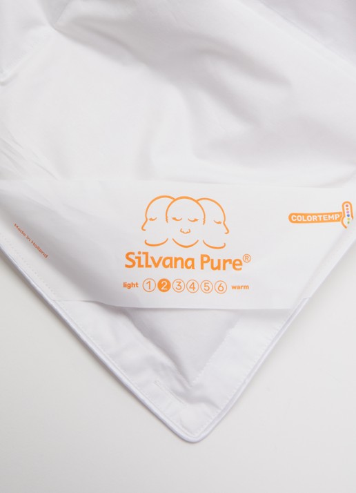 Silvana Pure Light Oranje solo dekbed met donsvulling - voorkant 2 wit