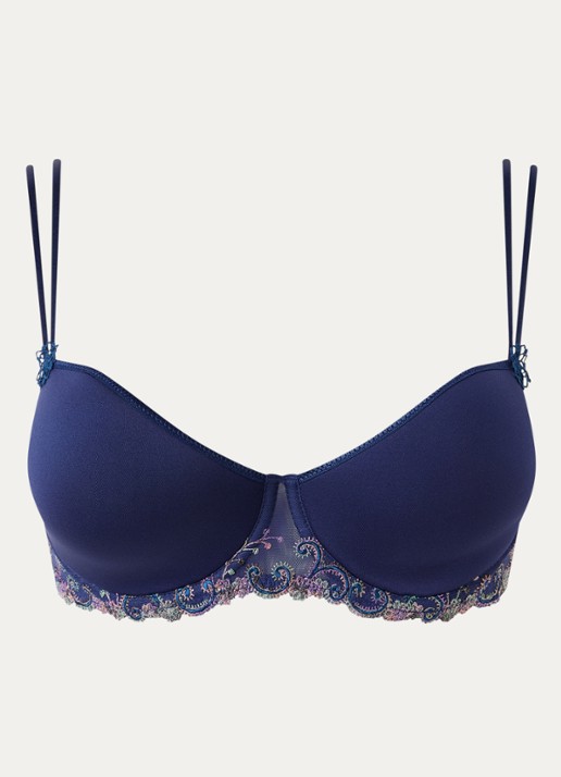 Simone Pérèle Delice beugel bh met mesh  - voorkant royalblauw