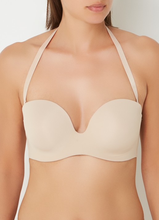 Simone Pérèle Essentiel voorgevormde strapless bh met beugel - detail 4 donkerbeige