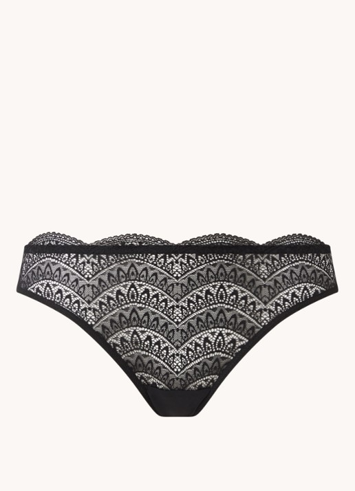 Simone Pérèle Karma slip met kant - voorkant zwart