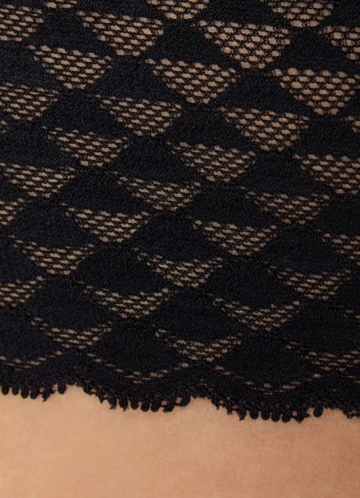 Simone Pérèle Shorty met borduring - detail 5 zwart
