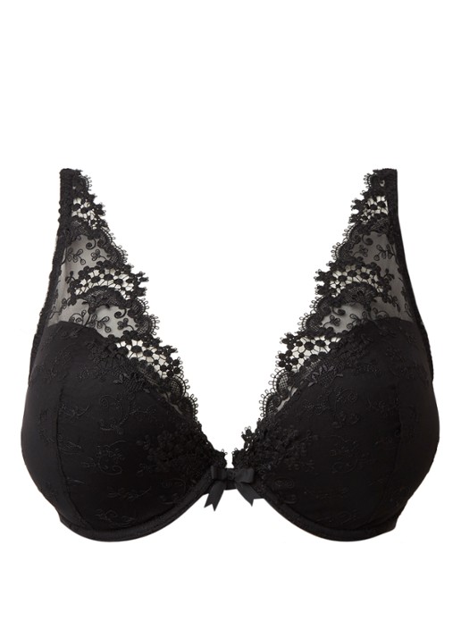 Simone Pérèle Wish push-up bh met kant - voorkant 3 zwart