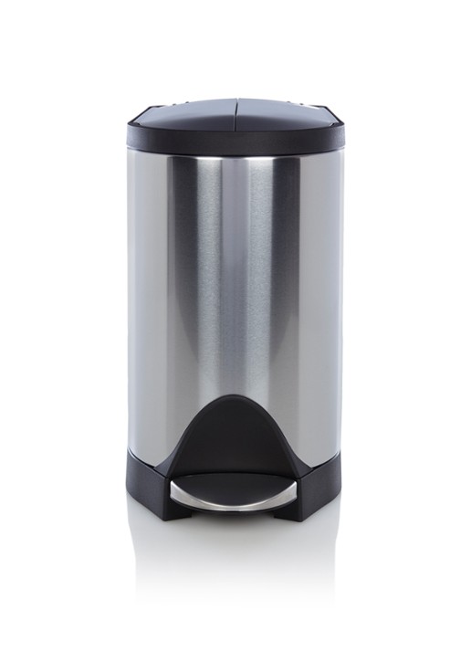 Simplehuman Butterfly pedaalemmer 10 liter - voorkant zilver
