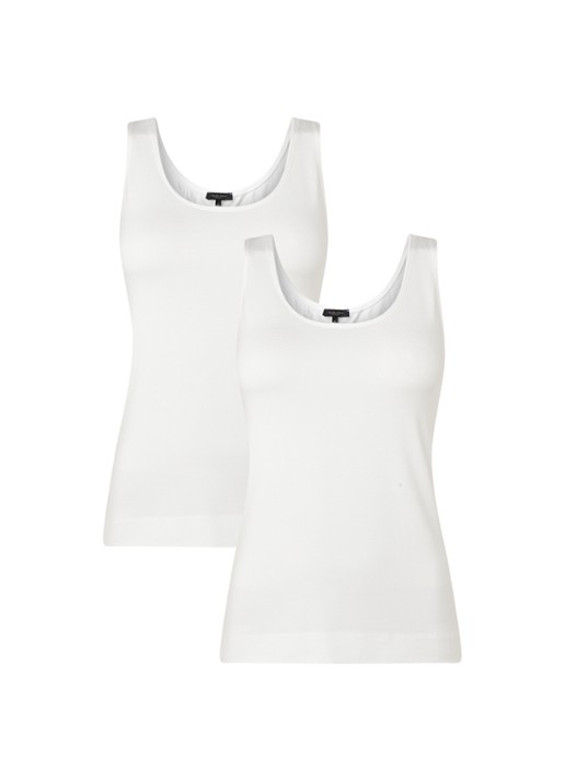 Singlet in 2-pack - voorkant 2 gebroken wit