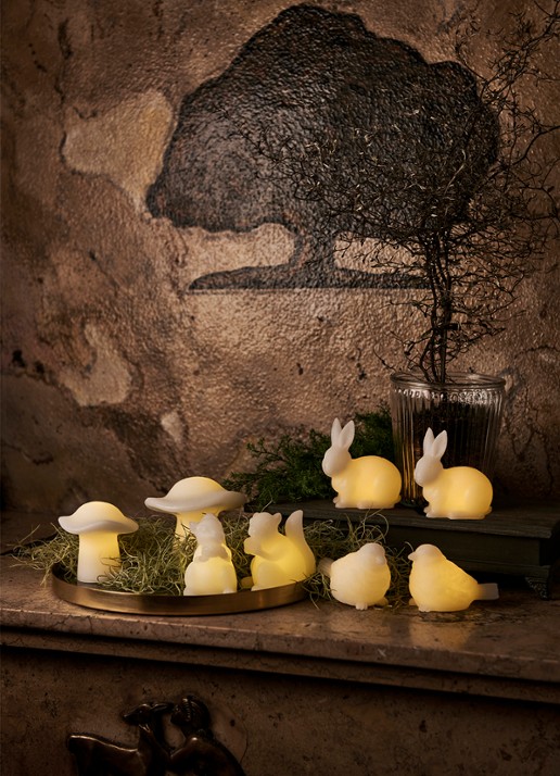 Sirius Elin Rabbit lichtfiguur met LED verlichting 10,5 cm set van 2 - detail 2 gebroken wit