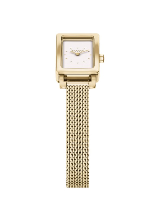 Skagen Hagen Micro horloge en oorstekers set van 2 SKW1158SET - detail 4 goud