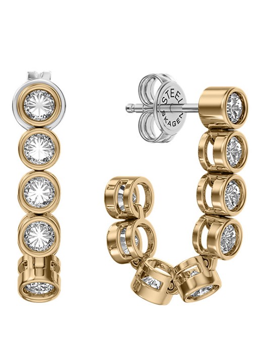 Skagen Moderne Glitz oorringen verguld SKJ5023710 - detail 2 goud
