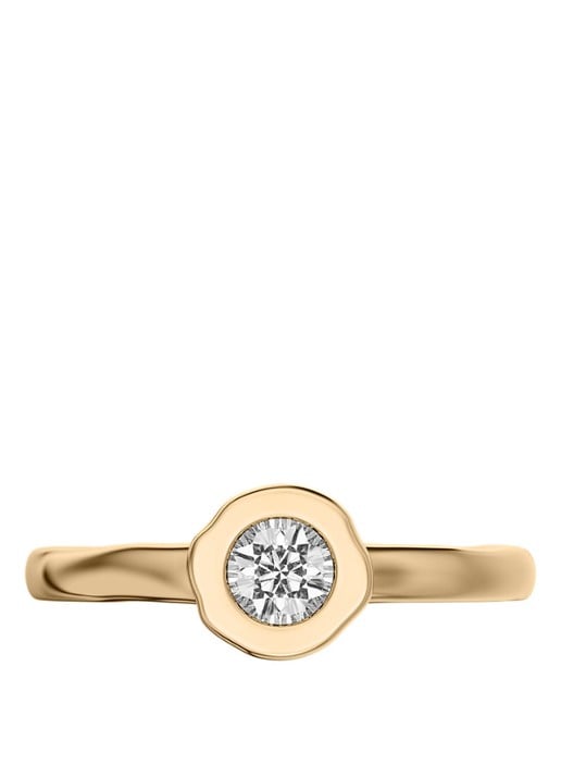 Skagen Moderne Glitz ring verguld SKJ5028710 - voorkant goud
