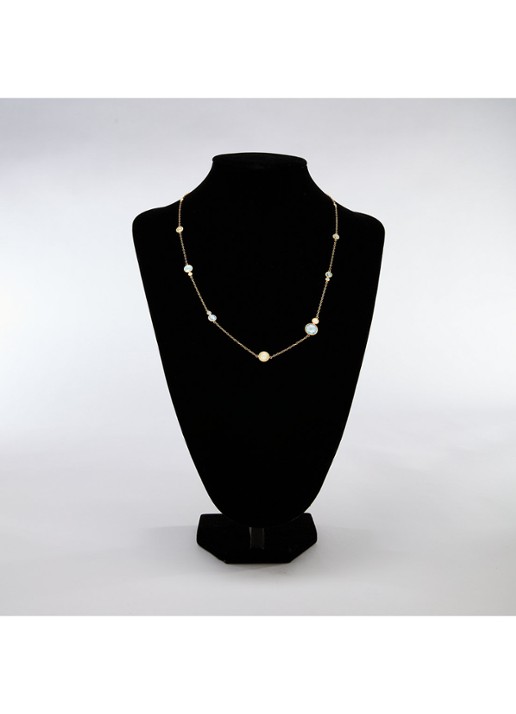 Skagen Sofie Sea Glass ketting SKJ1895710 - detail 2 goud