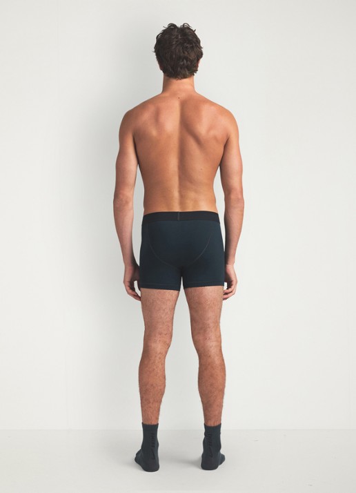 SKIMS Boxershort met logoband in 3-pack - achterkant 6 blauwgrijs