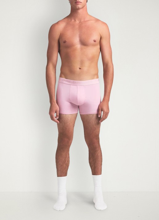 SKIMS Boxershort met logoband in 3-pack - voorkant 5 roze
