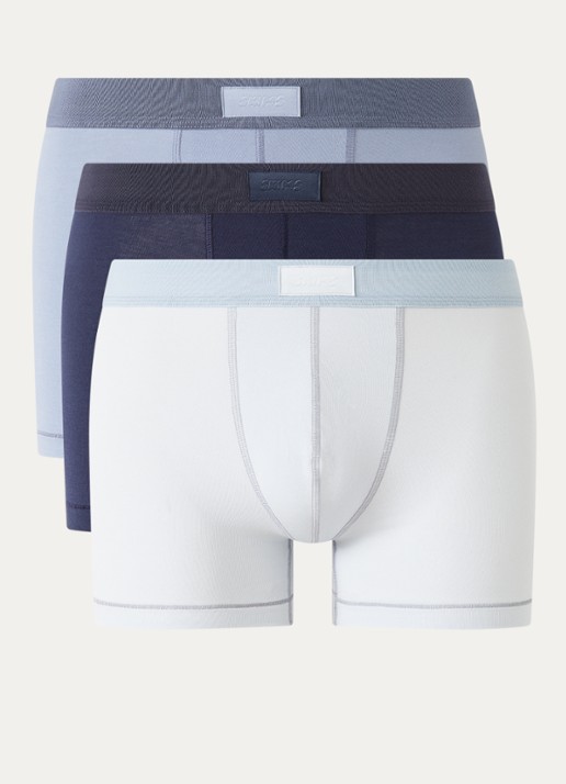 SKIMS Boxershort met logoband in 3-pack - voorkant wit