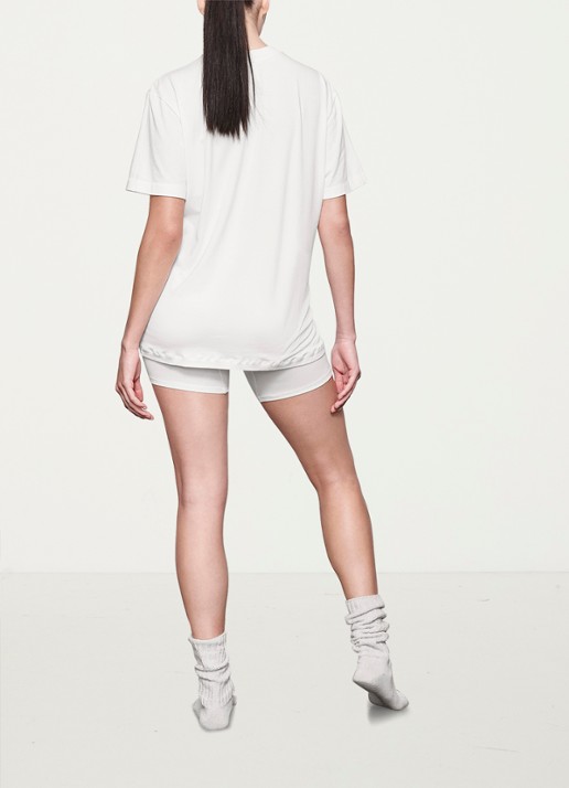 SKIMS Boyfriend oversized T-shirt met stretch - achterkant 2 gebroken wit