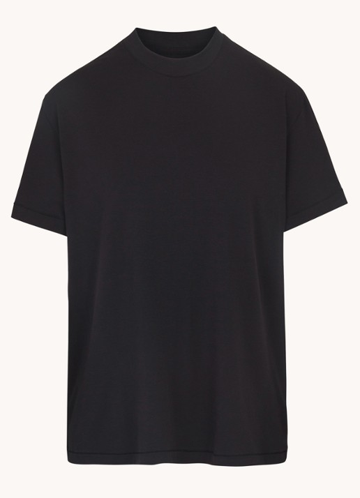 SKIMS Boyfriend oversized T-shirt met stretch - voorkant zwart