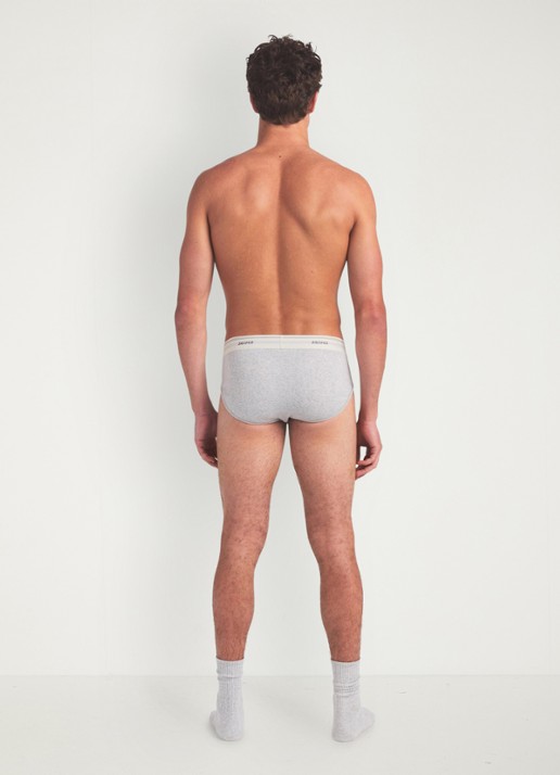 SKIMS Classic Cotton slip met logoband - achterkant 5 grijs
