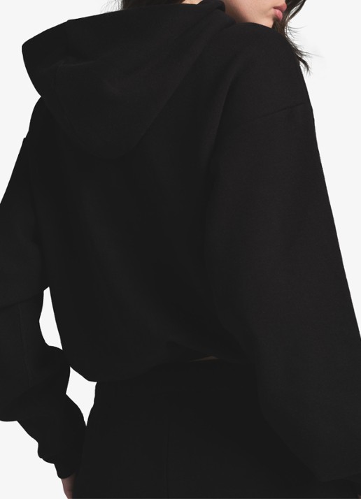 SKIMS Cotton Fleece hoodie met kangoeroezak - detail 5 zwart