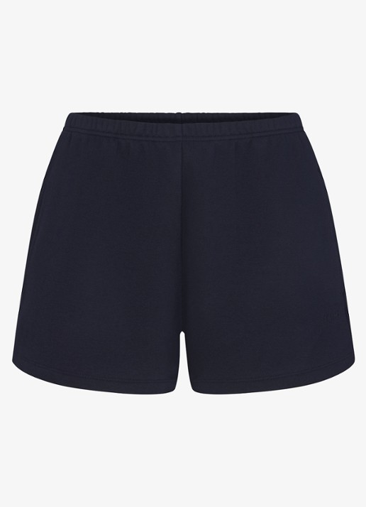 SKIMS Cotton Fleece short - voorkant 2 donkerblauw