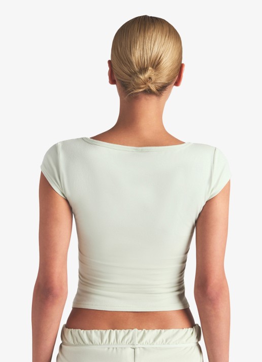 SKIMS Cotton Jersey t-shirt met rechthoekige hals - achterkant 3 mint