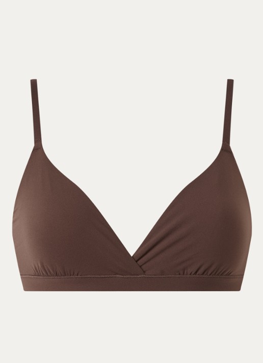 SKIMS Fits Everybody bralette zonder vulling - voorkant donkerbruin