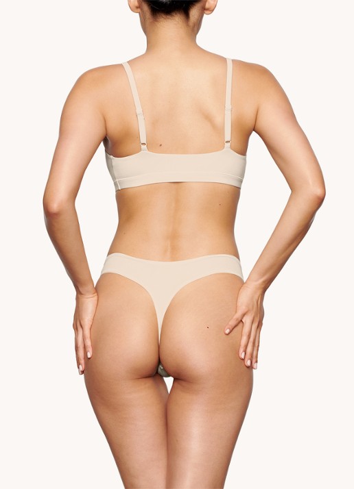 SKIMS Fits Everybody bralette zonder vulling - achterkant zand