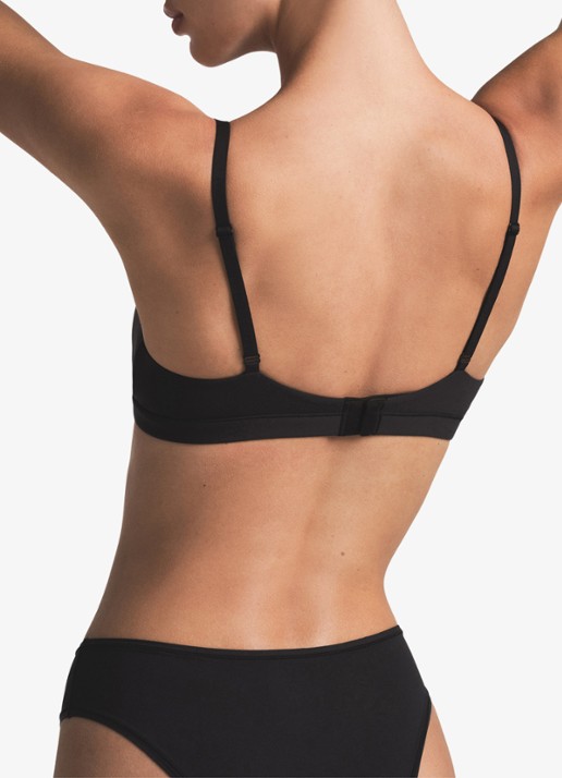 SKIMS Fits Everybody Crossover bralette zonder vulling - achterkant zwart