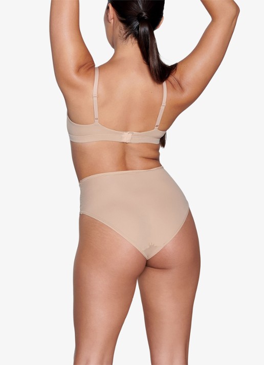 SKIMS Fits Everybody Crossover bralette zonder vulling - achterkant 4 naturel