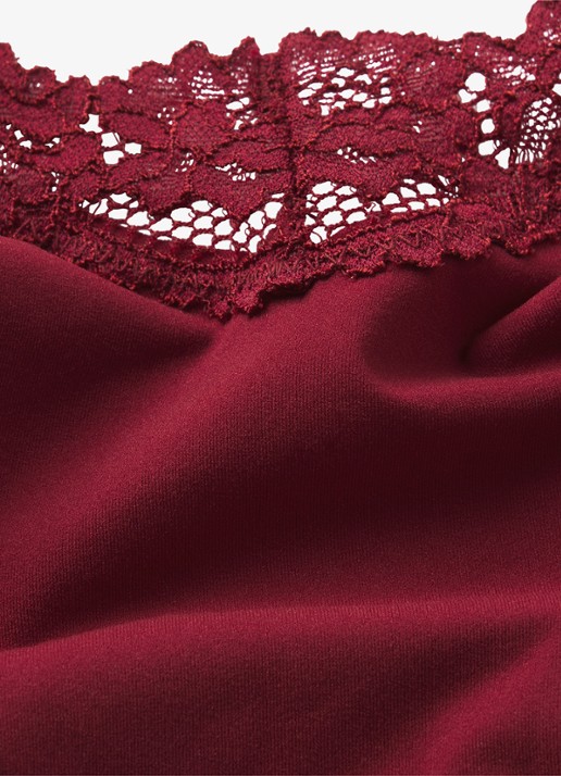 SKIMS Fits Everybody Lace set met kant - detail 5 donkerrood