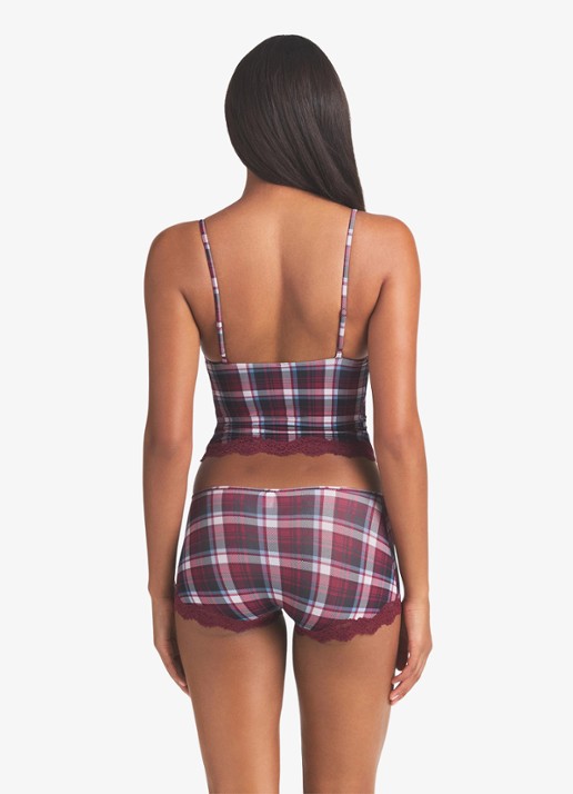 SKIMS Fits Everybody Lace set met kant - achterkant 7 bordeauxrood