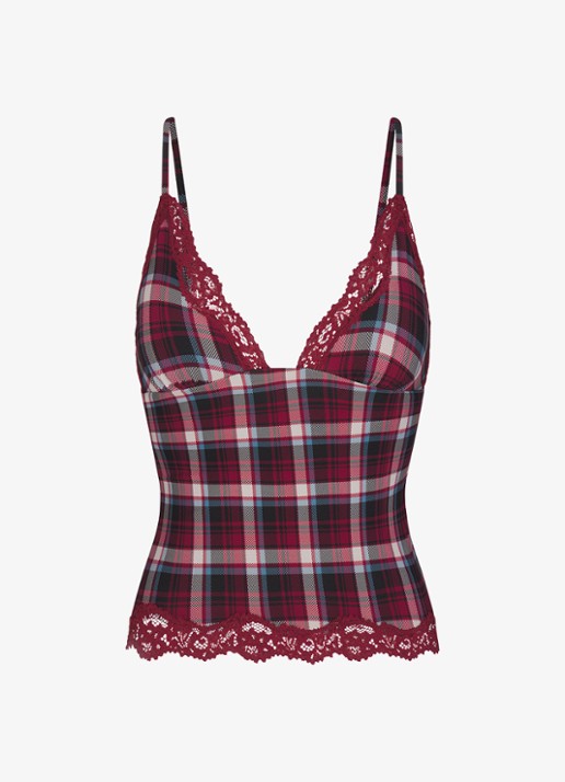 SKIMS Fits Everybody Lace set met kant - detail 4 bordeauxrood