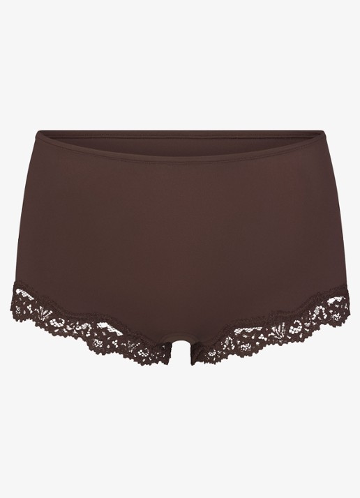 SKIMS Fits Everybody Lace set met kant - voorkant bruin