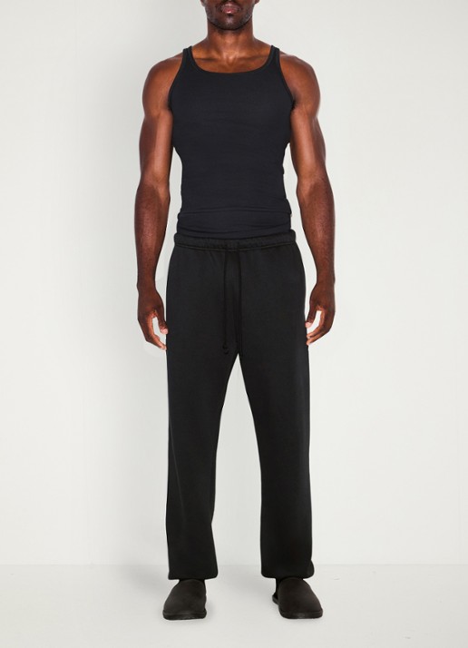 SKIMS Fleece Lounge joggingsbroek met steekzakken - detail 6 washed onyx