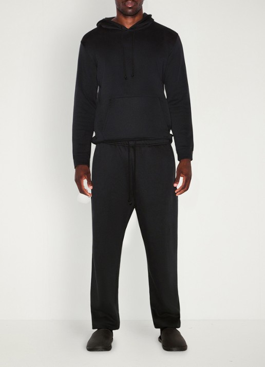 SKIMS Fleece Lounge joggingsbroek met steekzakken - voorkant 3 washed onyx
