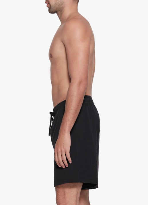 SKIMS Jersey Lounge regular fit korte joggingbroek - detail 5 obsidian